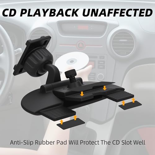 CD Slot Mount for Carplay Screen 17mm Ball for Garmin GPS/Phones