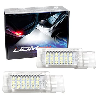 iJDMTOY Xenon White LED Compartment Glove Box or Footwell Lights Compatible with Volkswagen Jetta GTI Altas CC Eos, Powered by 3W 18-SMD LED Lights, Replace OEM Incandescent Lamps - style: White