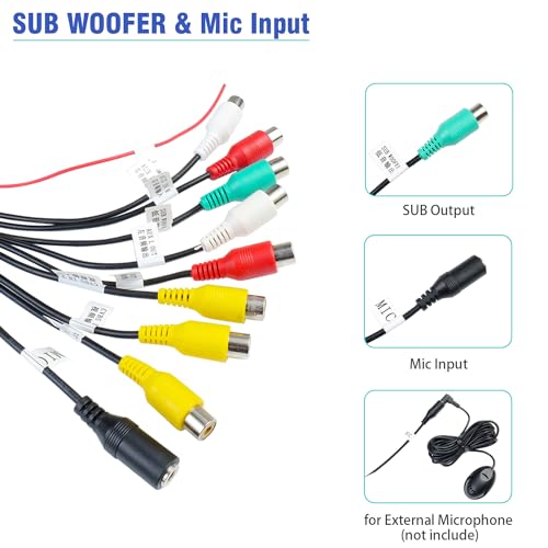 Android Radio RCA Wiring Harness Adapter 20Pin Plug - style: 20Pin Connector with 9RCA Plug