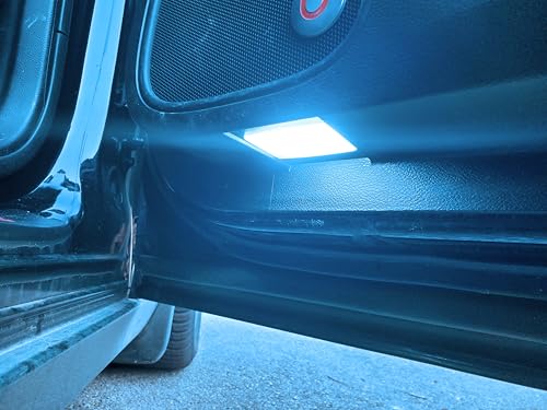 iJDMTOY Aqua Ice Blue 18-SMD Full LED Under Side Door Courtesy Lights, Footwell Lights, Compatible with Dodge Charger Challenger Dart Stratus Magnum Avenger, Chrysler 200 300 Sebring - style: Aqua Ice Blue