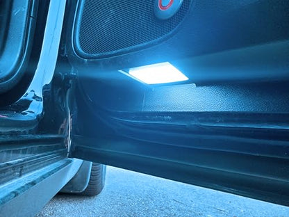 iJDMTOY Aqua Ice Blue 18-SMD Full LED Under Side Door Courtesy Lights, Footwell Lights, Compatible with Dodge Charger Challenger Dart Stratus Magnum Avenger, Chrysler 200 300 Sebring - style: Aqua Ice Blue