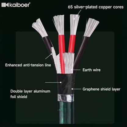 Digital Audio Coaxial Cable, Silver-Plated Copper Core & Gold-Plated Connectors, Suitable for Home Theaters, Audio Systems, Car Sound Systems, Speakers, DVD Players, Emerald, 6.5FT/2M - size: 6.5FT/2M