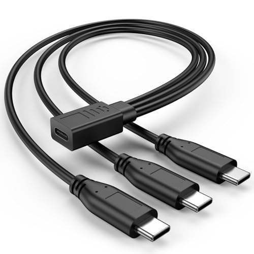 3 in 1 USB C Splitter Charge Cable, Type C Female to 3 Type C Male Charging Cable (Only for Charging, Can't Transmit Data) - style: 1 in 3 out