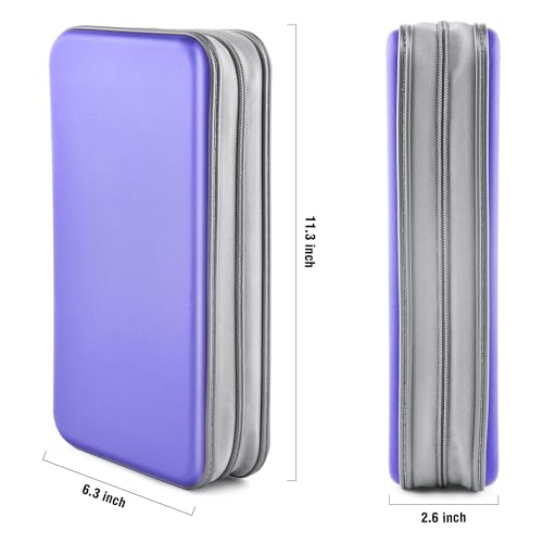 96‑Capacity Hard Plastic CD/DVD Binder for Car, Home & Travel - color: Light Purple