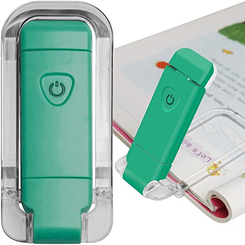 EGWASER Book Light for Reading in Bed, USB Rechargeable Clip on Book Lights, 3 Brightness Adjustable Dimmable Bookmark Light for Eye-Protection, Reading Lamp for Bookworms, Travel (Dark Green) - color: 1-Pack Dark Green