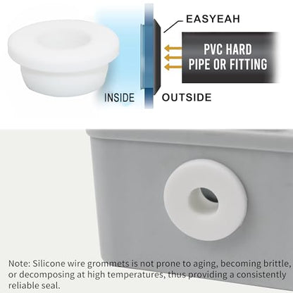 EASYEAH 1/4" Drill Hole, 3/16" ID Silicone Rubber Grommets for Wiring - color: Black, size: 3/16"ID, 1/4"DH