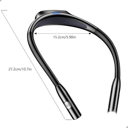 Gritin Book Light,Eye Caring 3 Colors & Stepless Dimming Neck Reading Light - color: Black, size: Standard