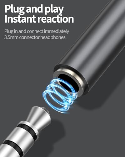 Aux to USB C Lightning for iPhone 17 16 15 14 13 Pro Max (2in1) 3.5mm Audio Adapter Headphone Jack Dongle Cable Female Car Port Splitter Compatible with Samsung for Ipad Auxiliary Male Plug