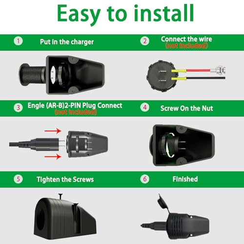 12V/24V 10900028 Threaded Socket Surface Mount Outlet, 12V Cigarette Lighter Splitter Outlet Power Socket Adapter Connector for Engel Fridge, 4WD 4x4 Camper Trailer Marine Boat Caravan