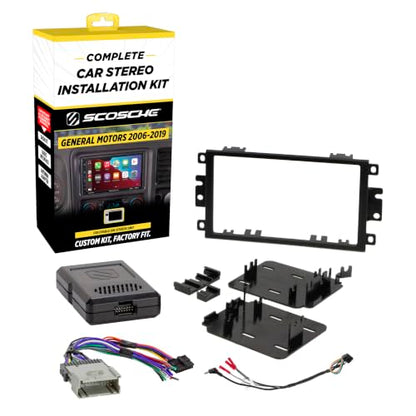Scosche GM0312DDOCS Double DIN Radio Installation Kit Compatible with Select 1994-2012 General Motors Vehicles - Complete Car Stereo Install Kit with Steering Wheel Controls - See Fit Guide in Images - style: Premium Installation Set