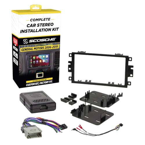 Scosche GM0312DDOCS Double DIN Radio Installation Kit Compatible with Select 1994-2012 General Motors Vehicles - Complete Car Stereo Install Kit with Steering Wheel Controls - See Fit Guide in Images - style: Premium Installation Set