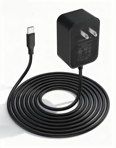 CERRXIAN 12V 2A AC to Type C Adapter Power Cord AC 100-240V to USB C 12V Transformer for Car Jump Starter Power Supply- 4.92 FT