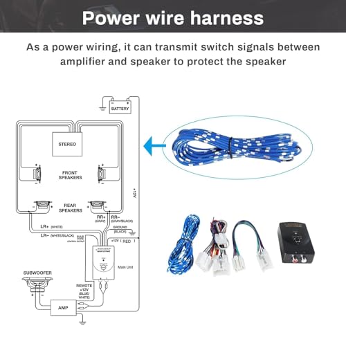 NuIth Car Radio Amp Amplifier Wiring Harness Adapter Compatible with Toyota 1988-2017 Subaru 2012-2019 Vehicle Non JBL System High to Low RCA Converter for Adding Amplifier Subwoofer to Stock Stereo