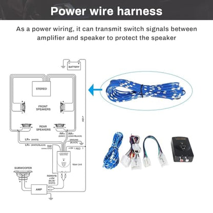 NuIth Car Radio Amp Amplifier Wiring Harness Adapter Compatible with Toyota 1988-2017 Subaru 2012-2019 Vehicle Non JBL System High to Low RCA Converter for Adding Amplifier Subwoofer to Stock Stereo