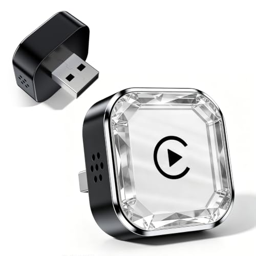 2 in 1 Wireless CarPlay Android Auto Adapter, Instant Auto Reconnect CarPlay Wireless Adapter, Lag-Free Stable Connection