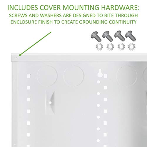Legrand - OnQ 14 Inch Cable Management, In-Wall 20-Gauge Media Box, Structured Wiring Enclosure with 2.5 Inch Openings for Wires, Glossy White, EN1400