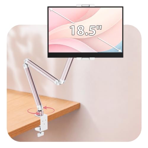 Urmust Portable Monitor Stand up to 18.5", iPad Stand for Desk, Pink - size: 3 Arm Pro-Up to 18.5" Pink