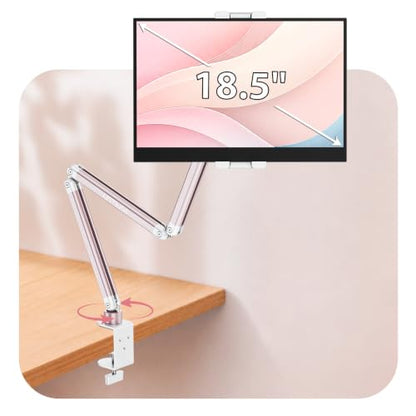 Urmust Portable Monitor Stand up to 18.5", iPad Stand for Desk, Pink - size: 3 Arm Pro-Up to 18.5" Pink