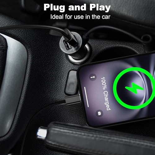 Car Carplay Cable for iPhone 17 16 15 Pro Max Air 6FT USB A to USB C Cable - color: Black, size: 6FT