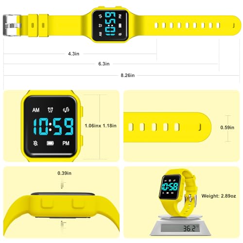 BEN NEVIS Potty Training Watch, Digital Toddler Watch with Countdown/Music/Alarm Clocks/Vibration Reminder and Waterproof, Remind Toddler to Go to The Toilet - color: 22-Yellow