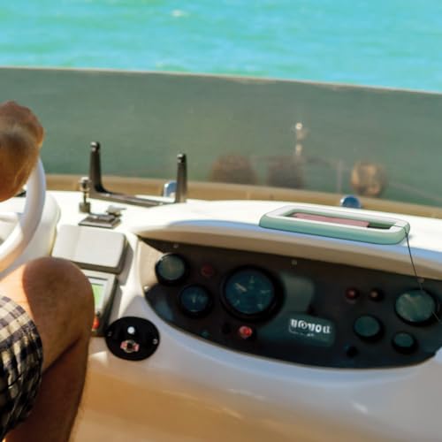 Boat Dashboard Utility Pad with Peel and Stick Adhesive Back, 2-Layer Durable EVA Foam Dash Cove Holds Loose Items Such as Keys, Fishing Tools, Smartphones, Pump Out Tokens (White + Seafoam) - color: White + Seafoam