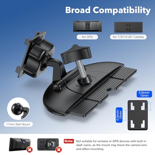 CD Slot CarPlay Screen Mount for 7–10.5" Displays, Stable Anti-Vibration Holder for CarPlay & Android Auto Screens, Wide Compatibility, Secure and Easy Installation