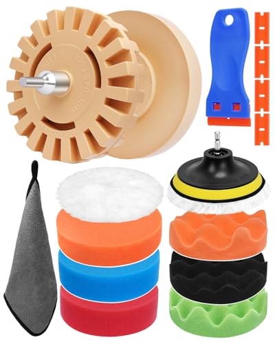 Eraser Wheel, Decal Removal Tool, Adhesive Remover Wheel - color: 17PCS Decal Removal Rubber Wheel Tool Kit