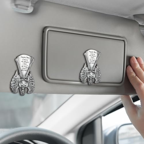 BBTO 2 Pcs Guardian Angel Visor Clips for Cars, Travel Blessing