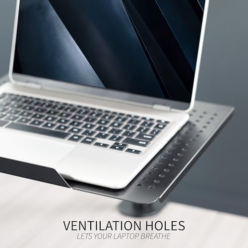 VIVO Single Laptop Notebook Desk Mount Stand, Fully Adjustable Extension with C-clamp, Fits up to 17 inch Laptops, Black, STAND-V001L - style: Desk Mount