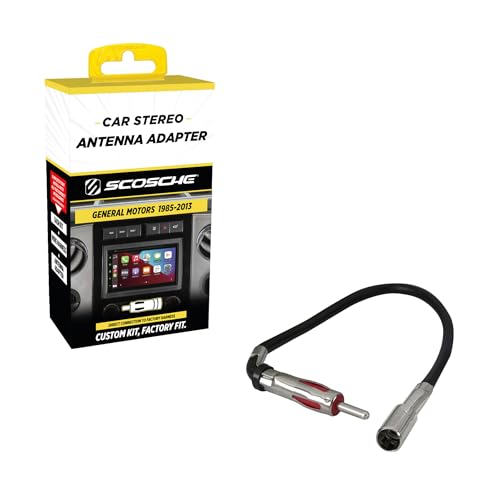 Scosche MDA1B Micro/Delco Antenna Adapter for Aftermarket Car Stereo Compatible with Select 1985-2013 GM and Import Vehicles - Car Radio Antenna Adapter - Car Audio Adapter - See Fit Guide for Vehicle - size: 0