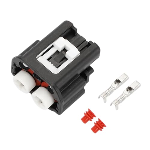 2 Pin Crankshaft Position Sensor Connector Plug - Car Female Wire Terminal Connector - for Toyota Camry Highlander Plastic Black - 1 Set