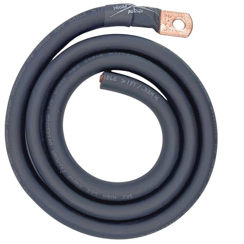 Sky High Oversized 1/0 Gauge AWG Big 3 Upgrade Blue/Black Electrical Wiring Kit - color: Blue/Black