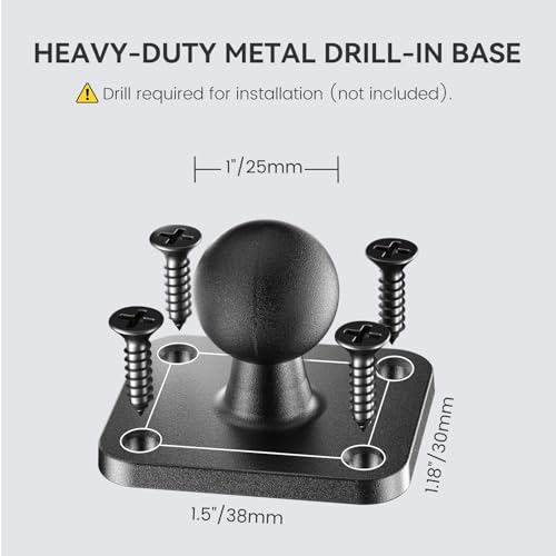 OHLPRO Tablet Mount for Truck - Heavy Duty Drill Base Tablet Holder for Car Dashboard, iPad Holder for All 5"-13" iPad Pro Samsung Galaxy Kindle fire Tablets and Car Wall etc. - 8-inch Aluminum Arm - size: 8-inch Aluminum Arm