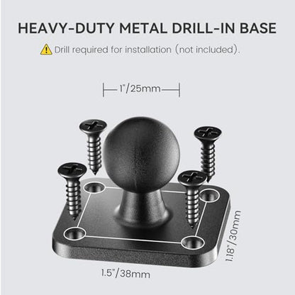 OHLPRO Tablet Mount for Truck - Heavy Duty Drill Base Tablet Holder for Car Dashboard, iPad Holder for All 5"-13" iPad Pro Samsung Galaxy Kindle fire Tablets and Car Wall etc. - 8-inch Aluminum Arm - size: 8-inch Aluminum Arm