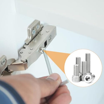 842 Pcs Metric Screws Assortment Kit, M2.5 Screw Kit, Small Assorted Nuts and Bolts Assortment Kits, Stainless Steel Hex Socket Button Head Screw & Hex Socket Head Screw Set with Washers + Wrenches - size: M2.5-842Pcs
