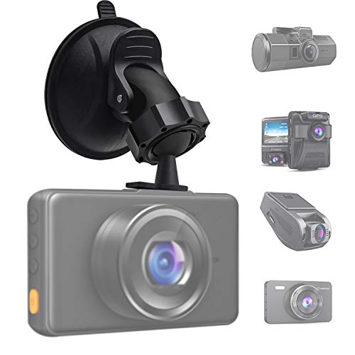 TiToeKi Dash Cam Suction Mount with 15+ Swivel Ball Adapters Compatible with Rexing V1, UGSHD, Falcon F170, KDLINKS, Vantrue, APEMAN, Z-Edge, Roav, Old Shark, YI, Peztio, UGSHD and Most Dash Cameras