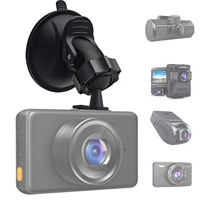 TiToeKi Dash Cam Suction Mount with 15+ Swivel Ball Adapters Compatible with Rexing V1, UGSHD, Falcon F170, KDLINKS, Vantrue, APEMAN, Z-Edge, Roav, Old Shark, YI, Peztio, UGSHD and Most Dash Cameras