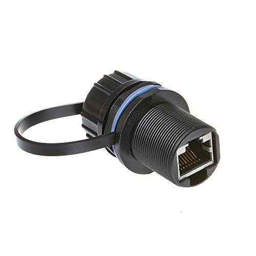 5PCS Panel Mount Shielded RJ45 Waterproof CAT6 Ethernet Connector - size: 5 Pieces CAT6