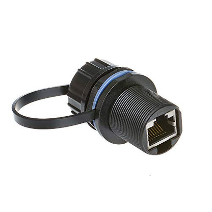 5PCS Panel Mount Shielded RJ45 Waterproof CAT6 Ethernet Connector - size: 5 Pieces CAT6
