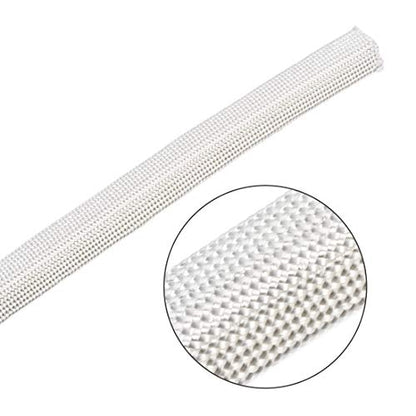uxcell Insulation Braid Sleeving, 16.4Ft-10mm High TEMP Fiberglass Sleeve White - color: White, size: 10mm