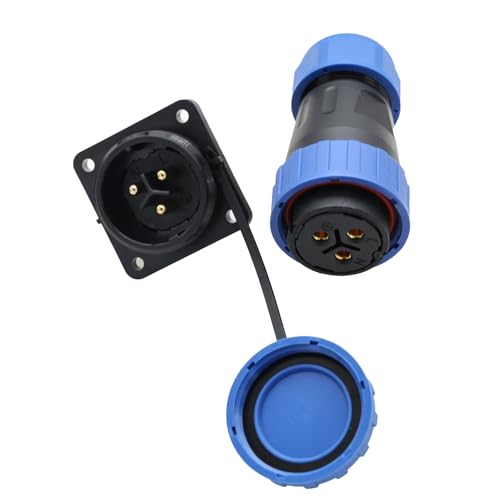 TY28 3 Pin Connector Female with 45A High Current Capacity Designed for Power Devices in Demanding Applications, Boasting Stable Performance and Durable Build - color: Square Inverted, size: 3Pin 45A