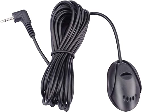 Universal 3.5mm Car Radio Stereo External Microphone for Car Stereo Radio Vehicle Head Unit Bluetooth Enabled Audio Receiver GPS DVD with 3m Cable Plug and Play - style: External Microphone