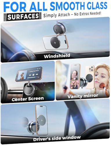 eSamcore Magsafe Car Mount, Vacuum Magnetic Phone Holder for Car