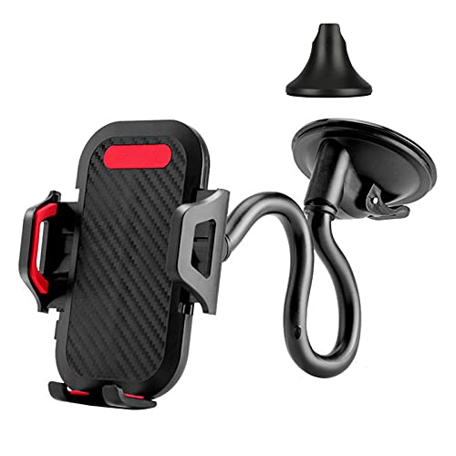 360° Car Windshield Mount Cradle Holder Stand for iPhone Mobile Cell Phone GPS Flexible Gooseneck Long Arm, Strong Suction Stabilizer