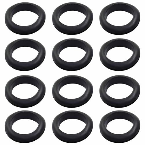 12 Pcs Rubber Grommets, 1-9/16" Inside Diameter 1-3/4" Drill Hole Rubber Wire Grommets O Ring Grommets for Wire, Firewall, Cables, Plugs, Automotive - color: Black, size: 40mm (1-9/16 inch)
