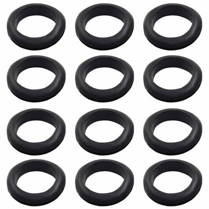 12 Pcs Rubber Grommets, 1-9/16" Inside Diameter 1-3/4" Drill Hole Rubber Wire Grommets O Ring Grommets for Wire, Firewall, Cables, Plugs, Automotive - color: Black, size: 40mm (1-9/16 inch)