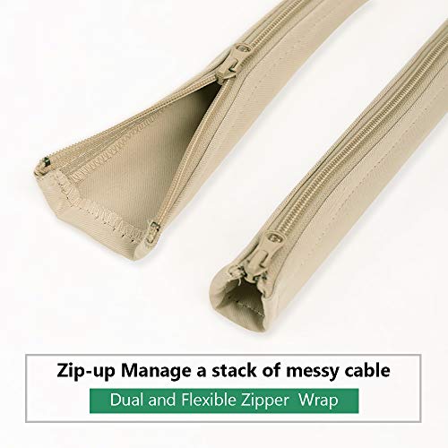 StangH Flexible Office Cable Management kit 39 Inches, 2 Pieces -Beige - color: Beige, size: 39"L x 3.5"W-2PACKS