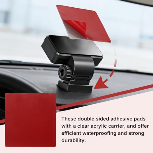 40 Pcs Double Sided Adhesive Pads, 0.98" x 0.98" Dash Cam Sticky Pads Self-Adhesive Square Mounting Foam Tape Waterproof & Heat Resistant for Car Walls Picture Home Decor, Red - size: 0.98" x 0.98"