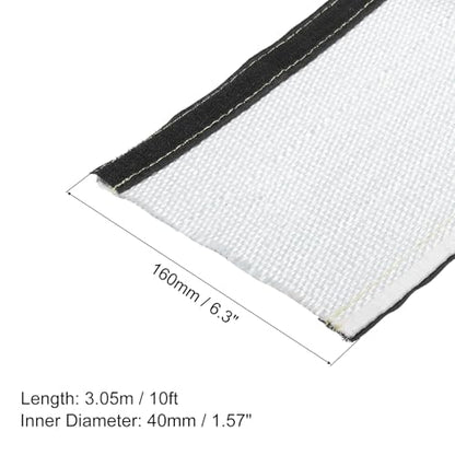 MECCANIXITY 1.5mm Heat Shroud Aluminized Sleeving 1 1/2" ID x 10FT Aluminum Metallic Fiberglass Heat Shroud for Fuel Lines Cables Electrical Wiring - size: 1 1/2" ID x 10FT