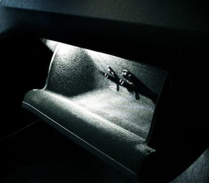 iJDMTOY Xenon White LED Compartment Glove Box or Footwell Lights Compatible with Volkswagen Jetta GTI Altas CC Eos, Powered by 3W 18-SMD LED Lights, Replace OEM Incandescent Lamps - style: White